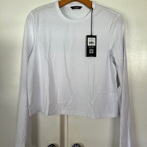 Cuts almost Friday long sleeve shirt in white size xs
